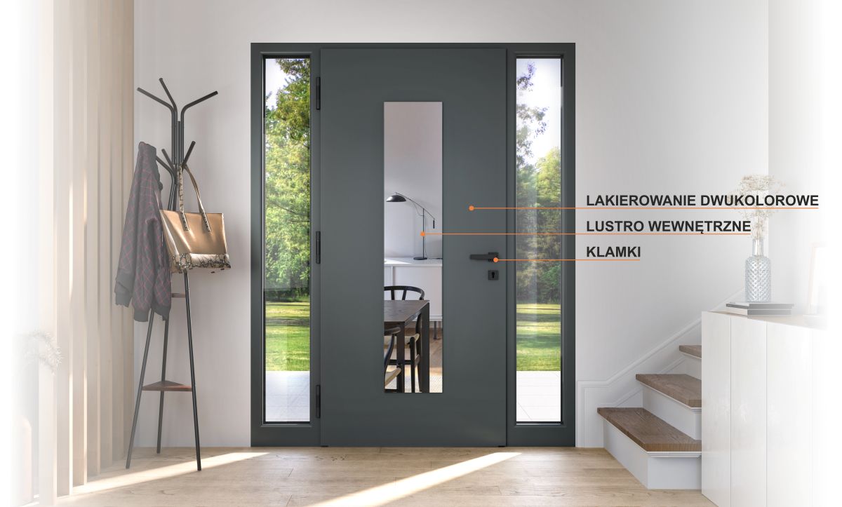 widok wewnętrzny drzwi wejściowych